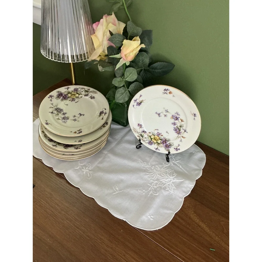Meito Norleans Adele Dessert Plates, Set of 8, Vintage Japanese China